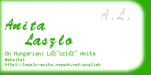 anita laszlo business card